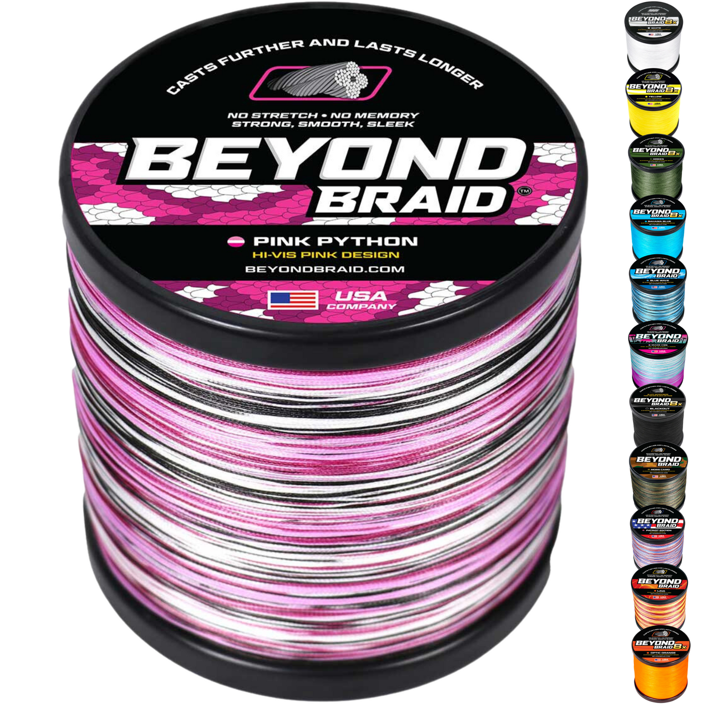 Pink Python Hi-Vis Braid