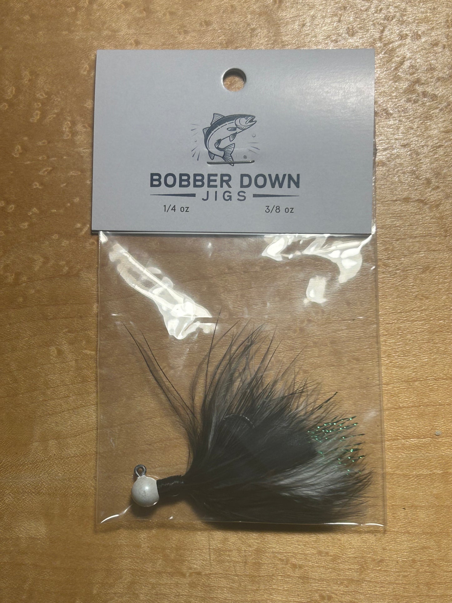BDB - 1/8oz Black/White Marabu Jig - White Head