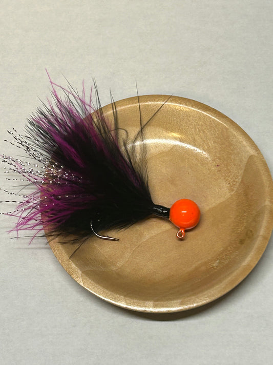 BDB - 1/4 oz Black / Purple Marabou Jig