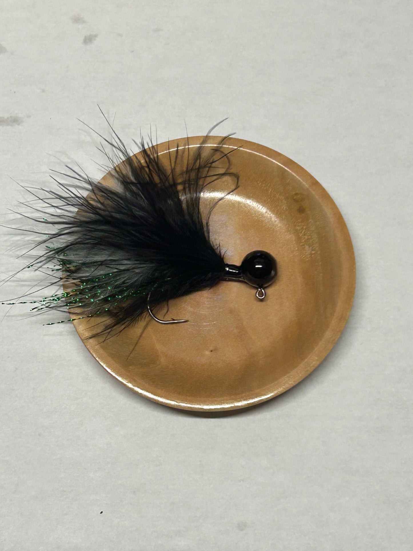 BDB - 1/4 oz White/Black Marabou Jig