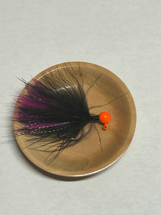 BDB - 1/8 oz Black / Purple Marabou Jig
